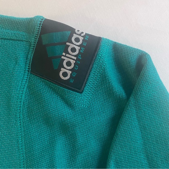 Adidas Equipment Reflective Sweatshirt Men M LOOSE FIT Green EQT Crewneck $190 - Picture 8 of 16